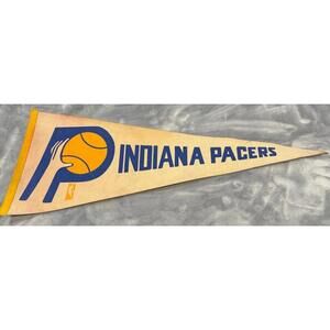 NBA Indiana Pacers Vintage 1970's 9x27 Size Team Logo Basketball Pennant